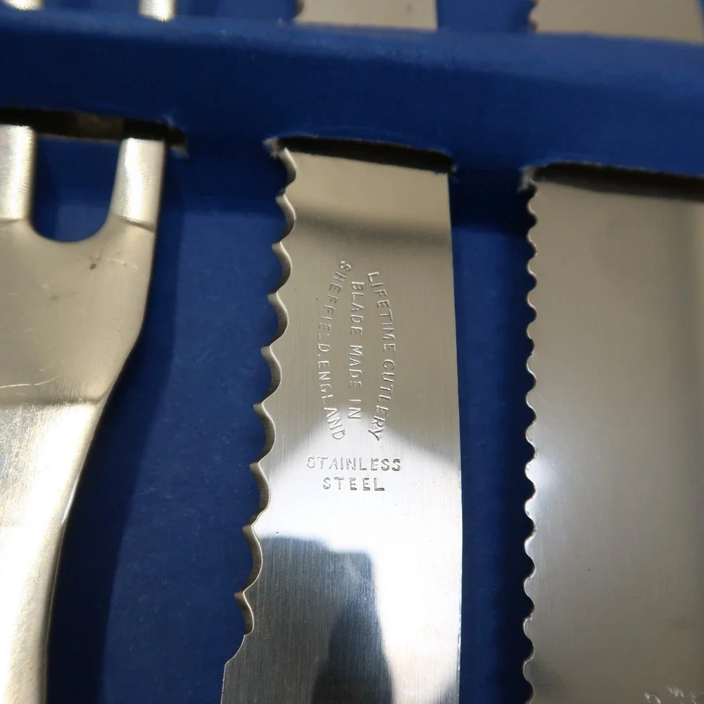 Vintage Sheffield English Blades 17 piece Golden Prestige Stainless Cutlery Set